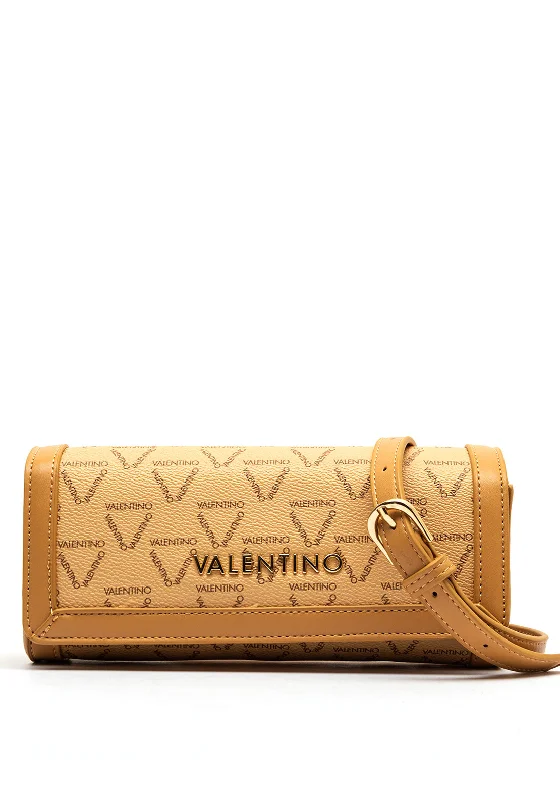 Valentino Liuto Logo Barrel Mini Crossbody Bag, Beige