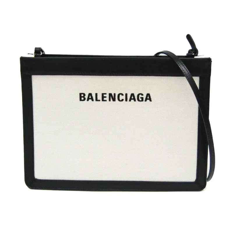 Balenciaga Navy Pouch  Canvas Shoulder Bag (Pre-Owned)