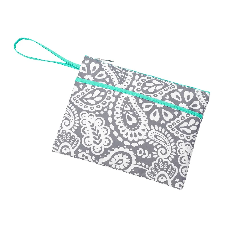 Parker Paisley Zip Pouch Wristlet