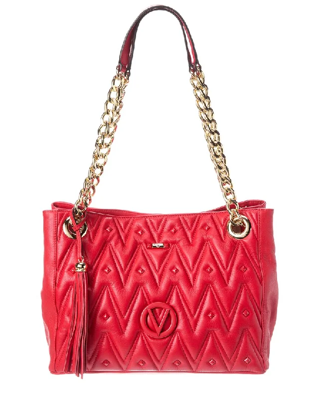 Valentino by Mario Valentino Luisa Diamond Leather Shoulder Bag