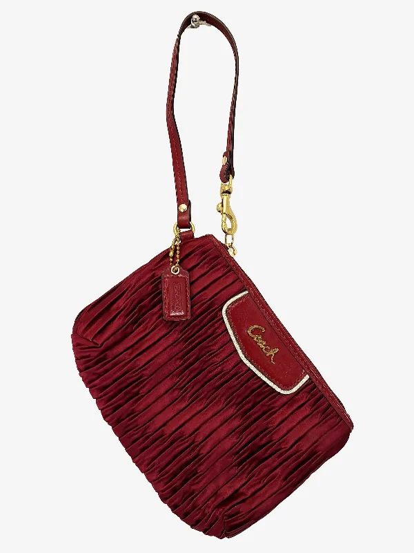 Coach Y2k Satin Gathered  Wristlet