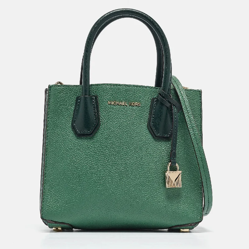 Michael Kors Green Leather Small Mercer Tote