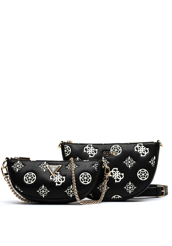 Guess Deesa Peony 4G Logo Crossbody, Black