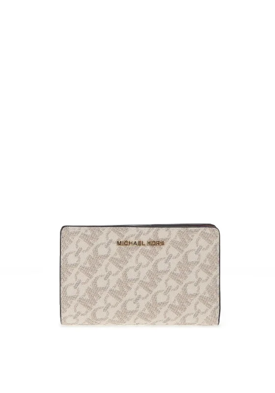 MICHAEL Michael Kors Empire Small Snap Monogram Wallet, Vanilla