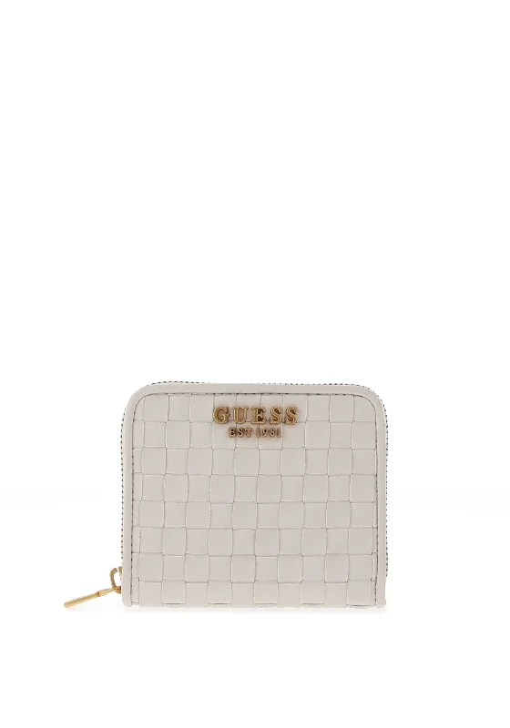 Guess Laurel Lisbet Woven Mini Wallet, Stone