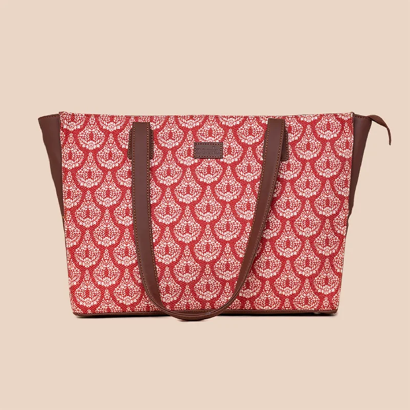 Chanderi Phool Office Tote Bag