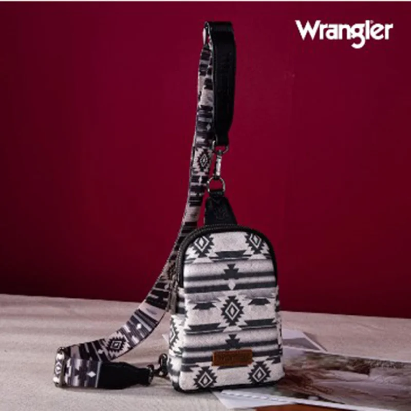 Wrangler Black Aztec Crossbody Purse