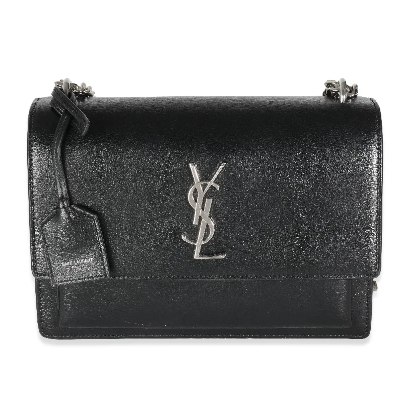 Saint Laurent Black Calfskin Medium Monogram Sunset