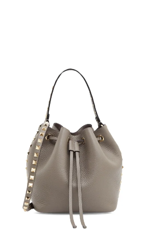 Rockstud Grainy Bucket Bag