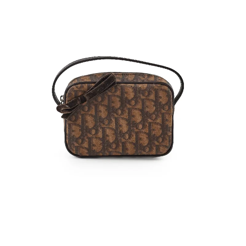 Christian Dior Oblique Mini Brown Pouch 2005