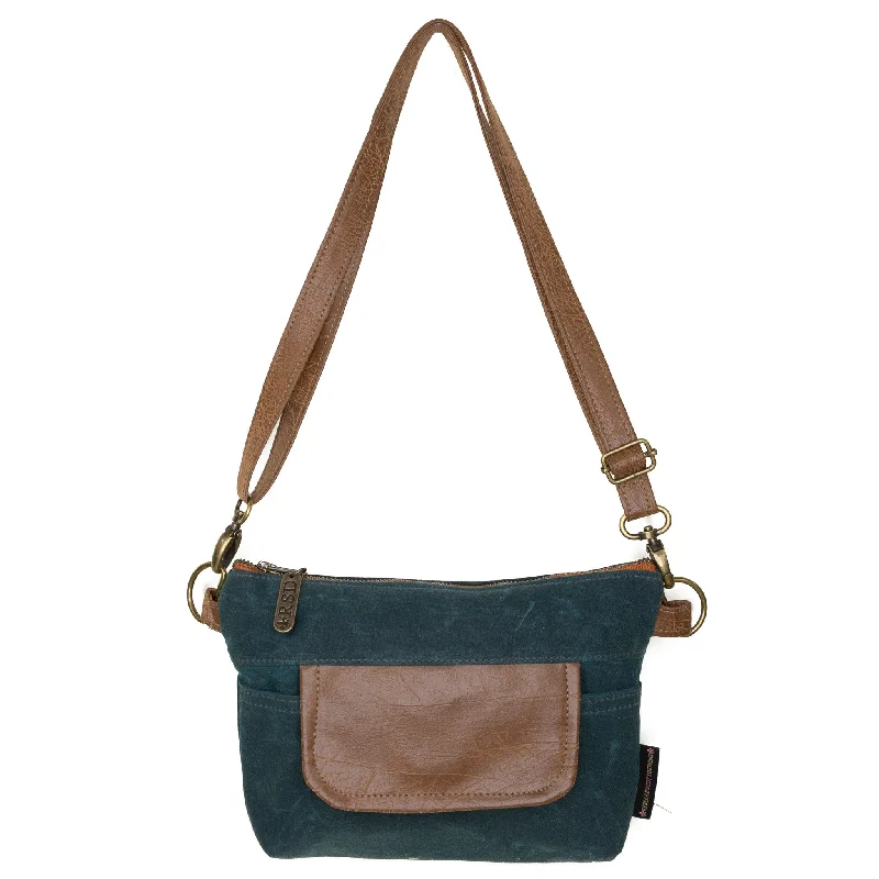 Olivia: Deep Teal Waxed Canvas