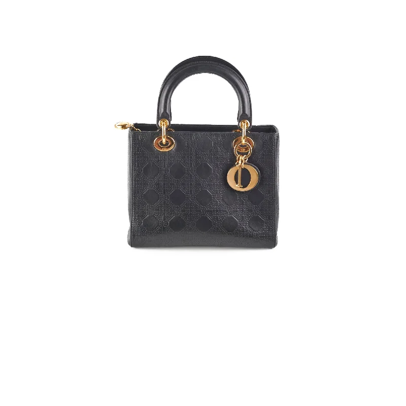 Dior Medium Lady Dior Cannage Bag Black