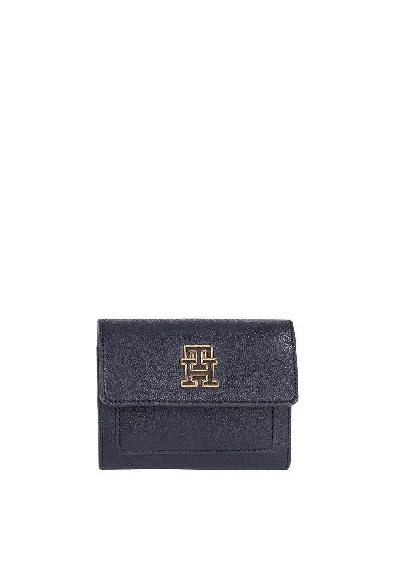 Tommy Hilfiger Monogram Plaque Medium Wallet, Navy