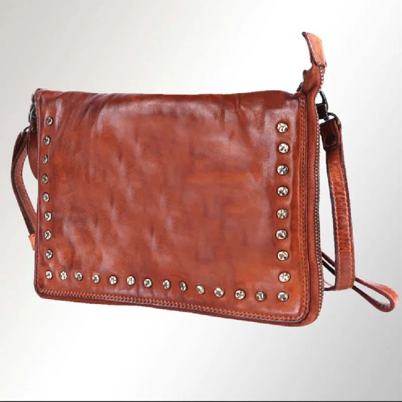 Spaghetti Western Tan Leather Organizer/Crossbody