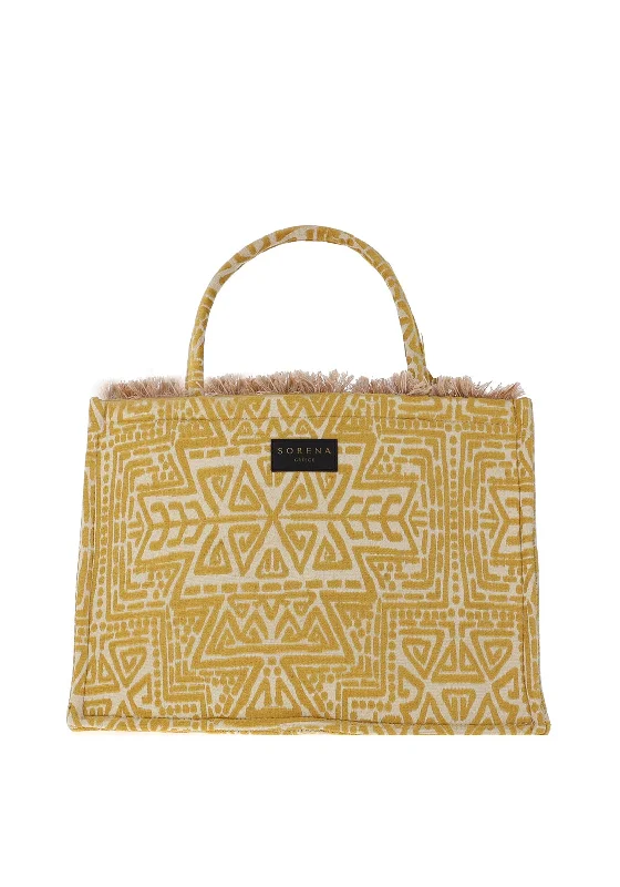 Sorena Iliaxtida Velvet Mediterranean Tote Bag, Gold