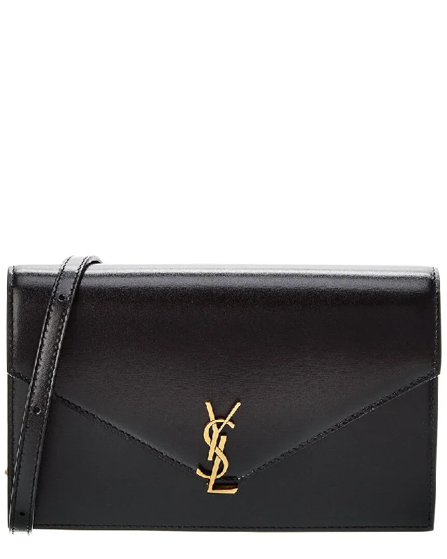 Saint Laurent Envelope Mini Leather Shoulder Bag