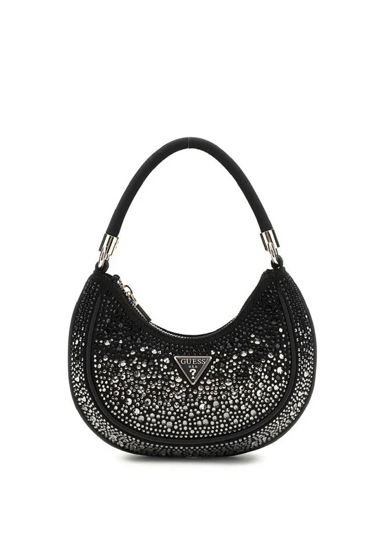 Guess Zalina Mini Rhinestone Grab Bag, Black