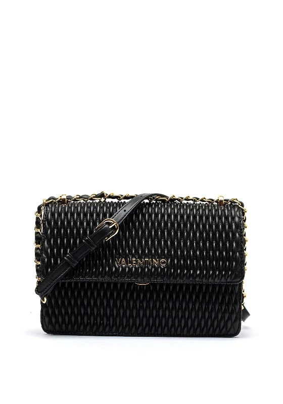 Valentino Frequency Textured Shoulder Bag, Black