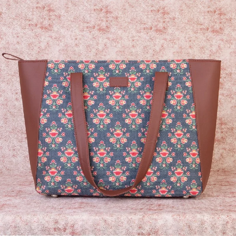 Mughal Garden Print Side Tote Bag