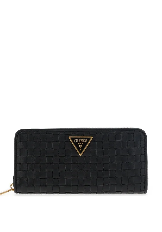 Guess Laurel Lisbet Woven Wallet, Black