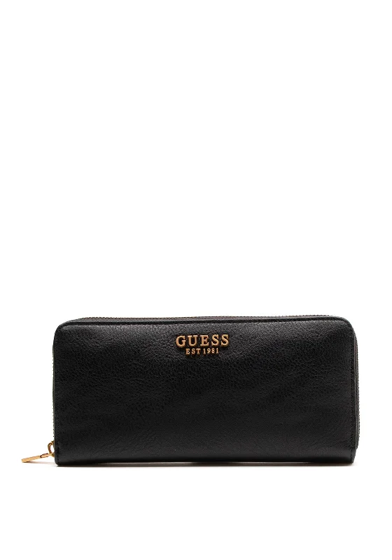 Guess Arja Large Pebbled Faux Leather Purse, Black