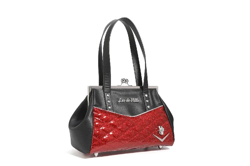 Black & Red Rum Sparkle Femme Fatale Kiss Lock