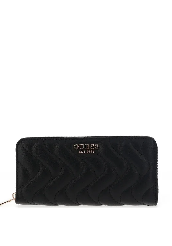 Guess Eco Mai Quilted Wallet, Black