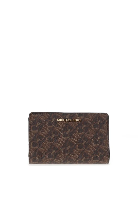 MICHAEL Michael Kors Empire Small Snap Monogram Wallet, Brown