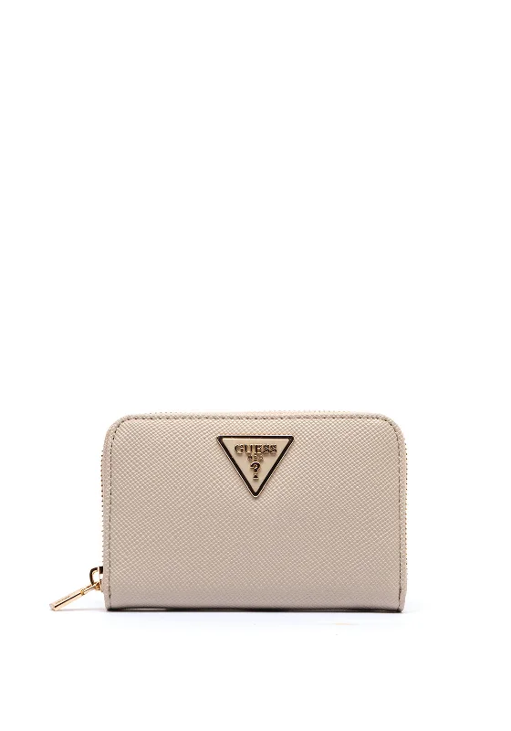 Guess Laurel Pebbled Faux Leather Zip Wallet, Taupe