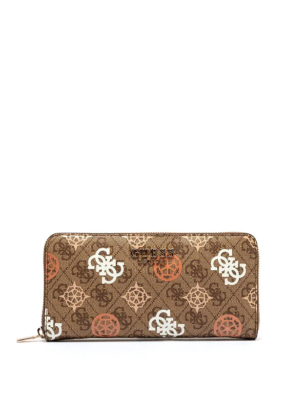 Guess Eliette 4G Logo Large Wallet, Latte Logo