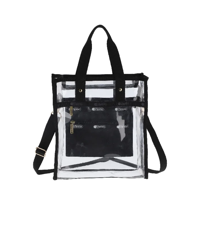 Clear Small North/South Tote