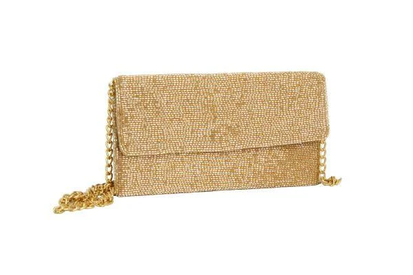 Foldover All Beaded Clutch