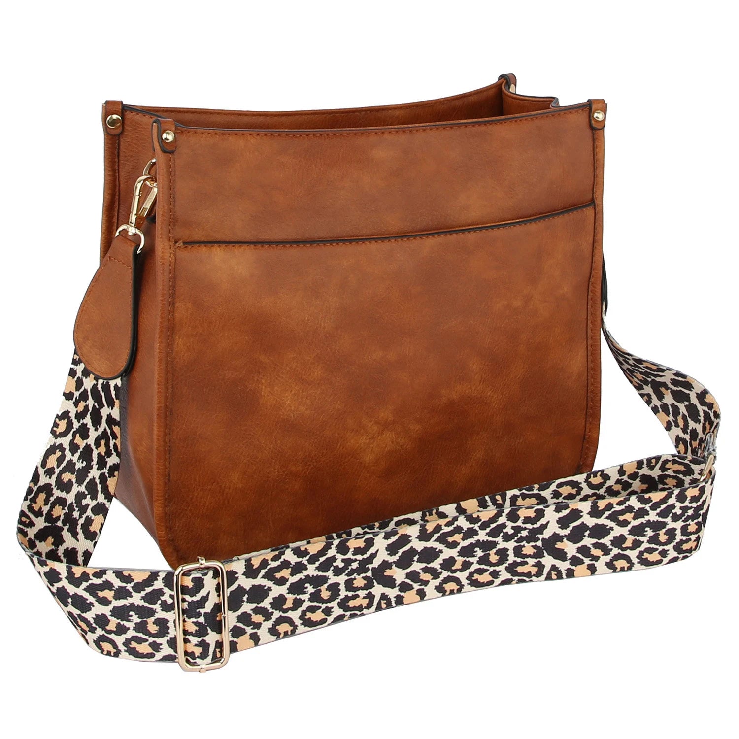 Modern Shoulder Bag with Print Guitar Strap