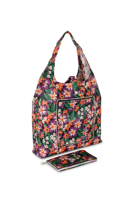 Foldable Shopping Bag | Purple Garden | 0999A1