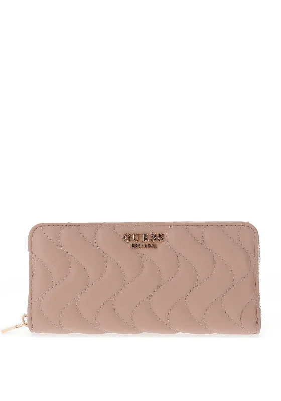 Guess Eco Mai Quilted Wallet, Rosewood