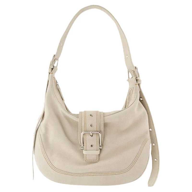 Mid Brocle Hobo Bag - Osoi - Leather - White