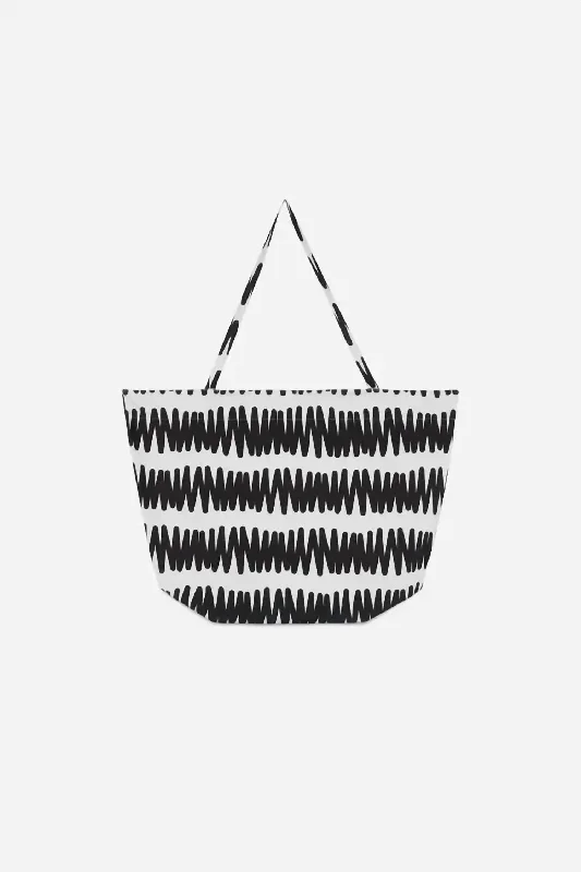 Women's Striped Beach Bag In Summer Vibes