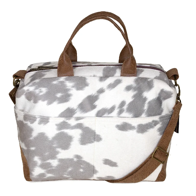 Poppi Pro Premier Purse: Silver Cowhide