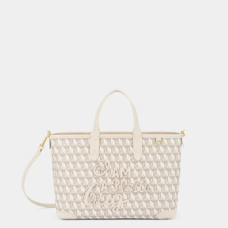 I Am A Plastic Bag XS Zipped Motif Cross-body Tote