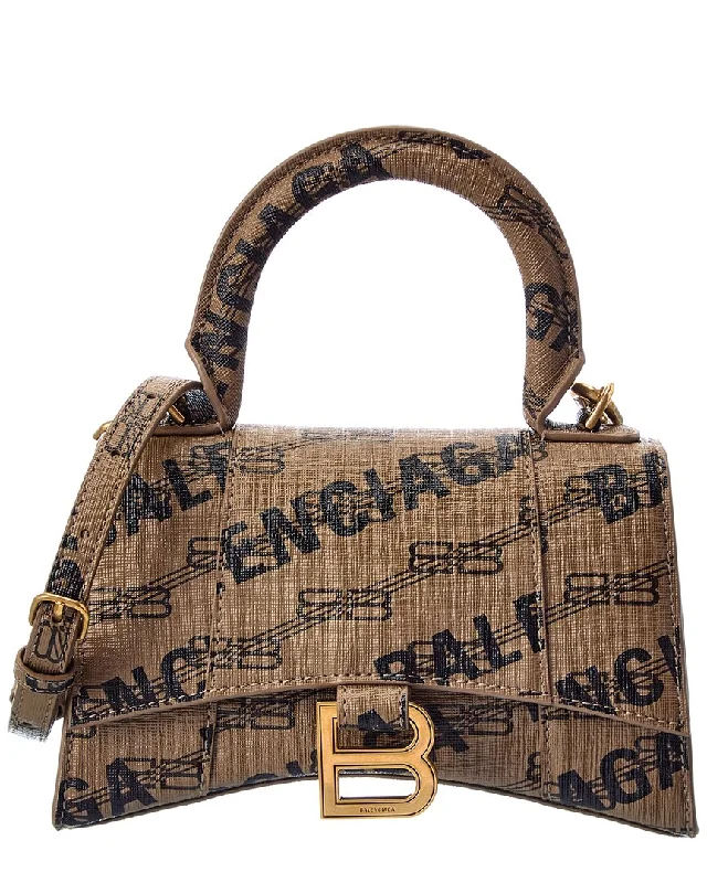 Balenciaga Hourglass XS Coated Canvas Shoulder Bag