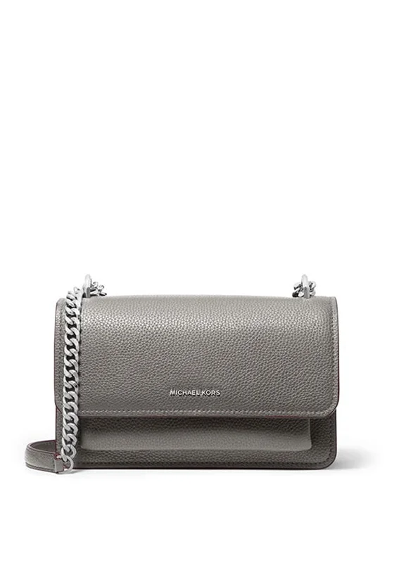 MICHAEL Michael Kors Claire Pebbled Crossbody Bag, Grey