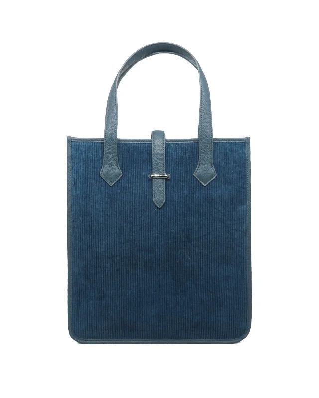 Corduroy Shopper Tote (Indigo/ Nautical)