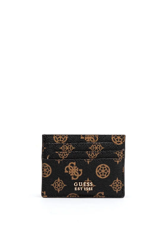 Guess Laurel 4G Logo Card Holder, Mocha Logo