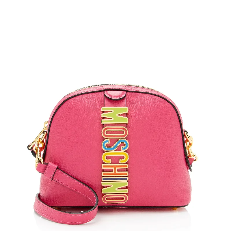 Moschino Leather Rainbow Letter Crossbody