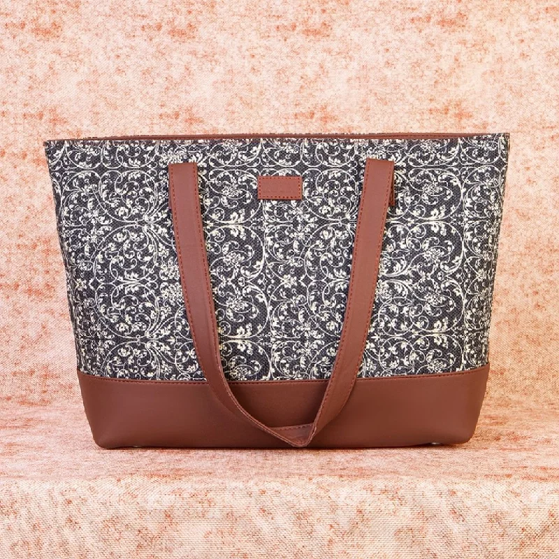 Lattice Lace Shoulder Tote Bag