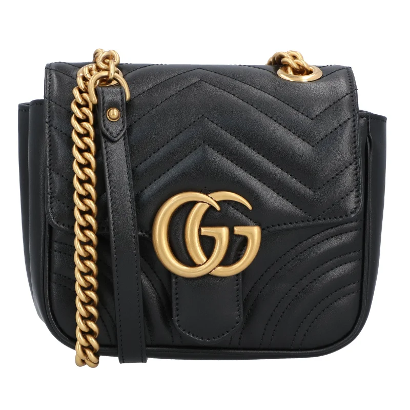 Gucci Gg Marmont Mini Shoulder Bag Black