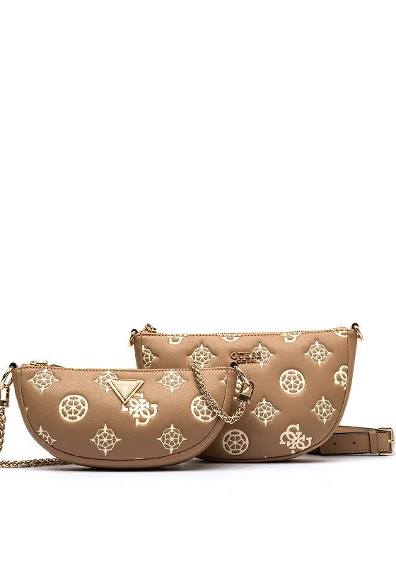 Guess Deesa Peony 4G Logo Crossbody, Taupe