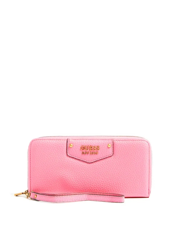 Guess Eco Brenton Maxi Zip Around Wallet, Pink