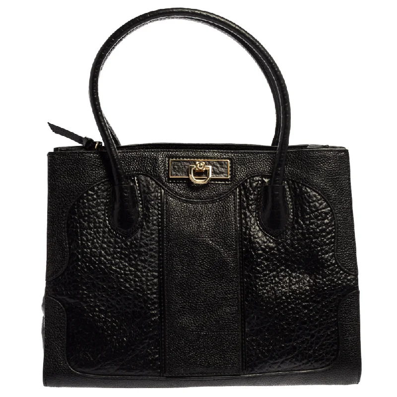 Dkny  Textured Leather Middle Zip Tote