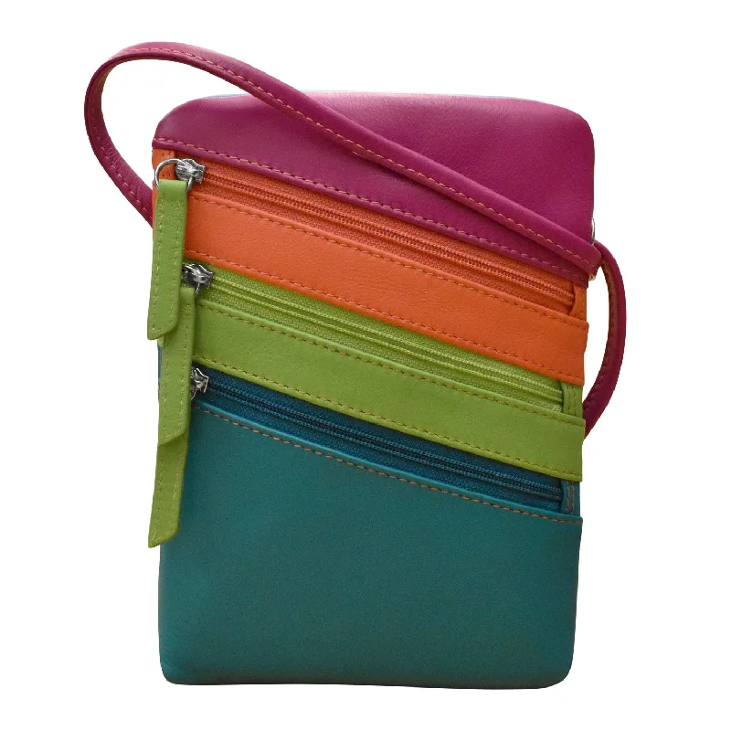 SMALL TRIPLE ZIP CROSSBODY